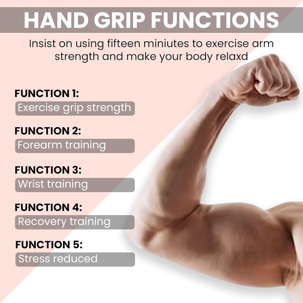 Premium Hand Grip Strengthener, Hand Exerciser Adjustable Resistance 10 To 40Kg, Grip Strength Trainer, Hand Gripper, Forearm Workout Training Equipment for Injury Recovery Athletes (Orange & Black)